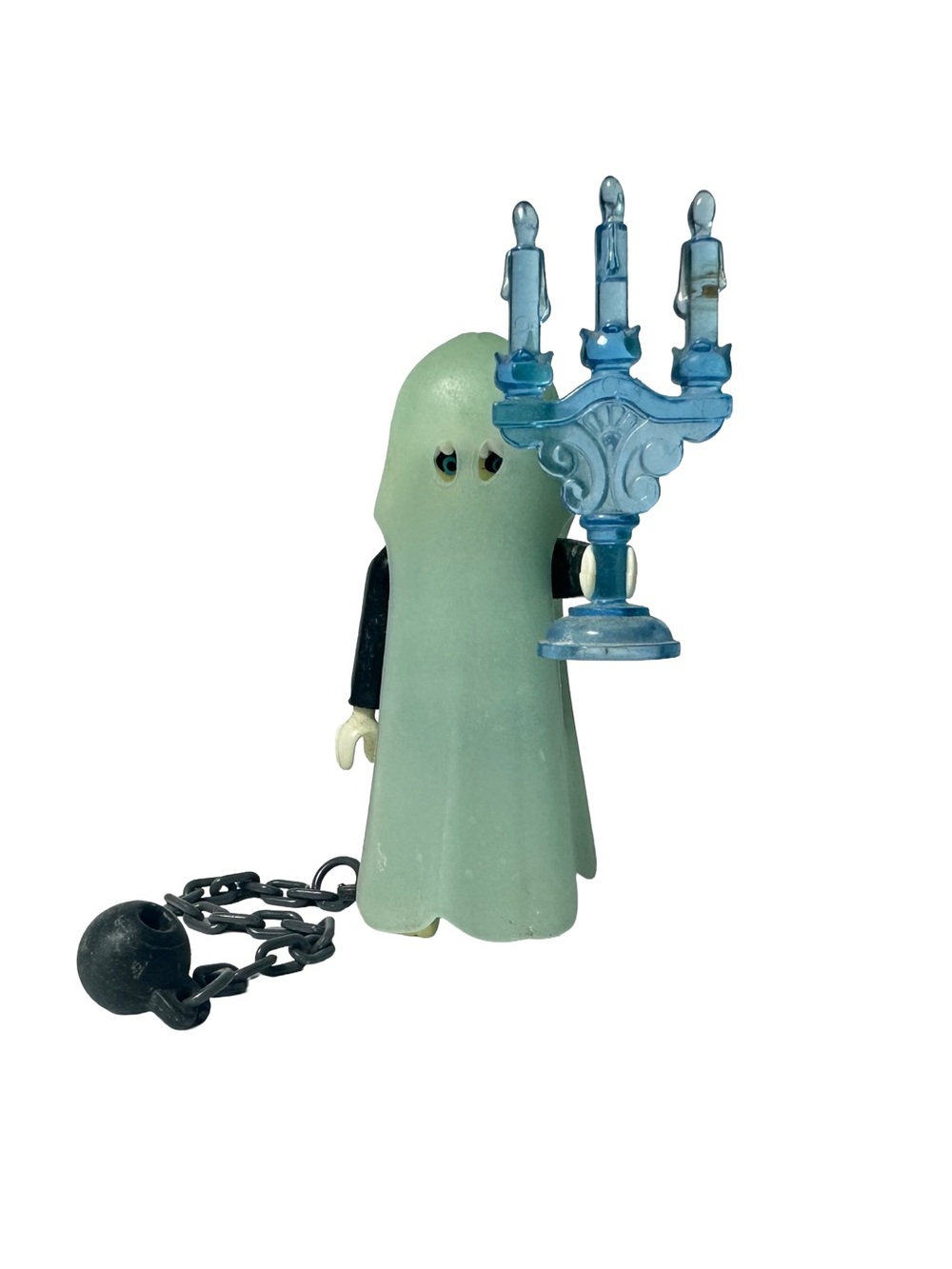 Playmobil 7482 Scary Ghost GITD Candelabra Ball Chain Black With Skeleton